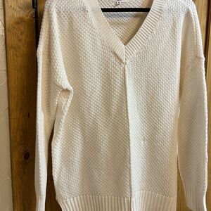 Jack by BB Dakota Off-White V-Neck Sweater